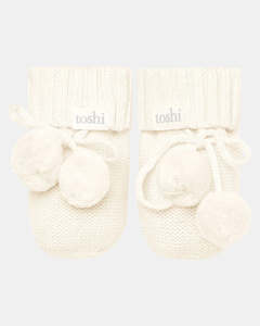 Accessories: Toshi Organic Booties Marley Cream