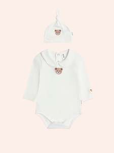 Huxbaby Baby's First Outfit Almond Milk