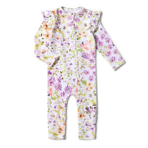 Onesies: Snuggle Hunny Kids Isla Organic Snugglesuit Convertible Romper with Frill