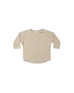 Tops: Quincy Mae Long Sleeve Tee Latte Micro Stripe