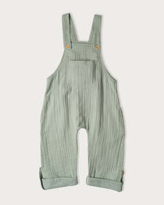Onesies: Babu Frankie Overalls Matcha