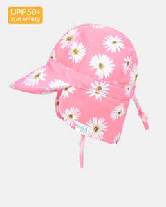 Swimwear: Toshi Swim Flap Cap Paradise Daisy Watermelon