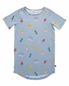 Radicool Kids Kawaii Badge Skater Tee Dress