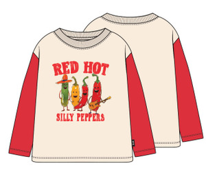 Boys Tops: Rock Your Baby Silly Peppers Long Sleeve T-Shirt