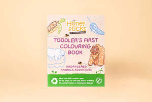 Honeysticks Toddler's First Colouring Book Endangered Animals Adventure