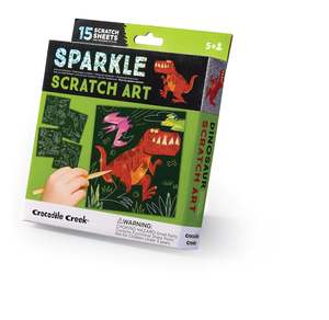 Crocodile Creek Sparkle Scratch Art - Dinosaur
