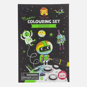Draw: Tiger Tribe Neon Colouring Set - Space