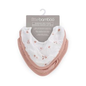 Bibs: Little Bamboo Muslin Bib 2pc Dusty Pink