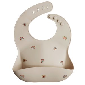 Mushie Silicone Baby Bib Rainbow