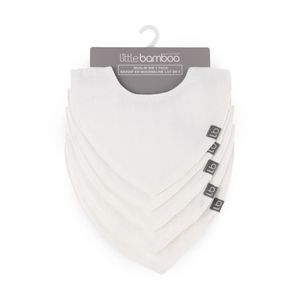 Bibs: Little Bamboo Muslin Bib 5pc Natural