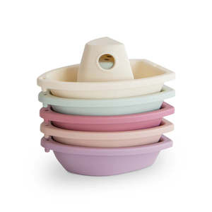 Bath: Mushie Bath Boats Play Set of 5 Petal