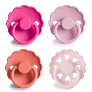 Frigg Pacifiers Natural Latex 4pack Rosy Romance