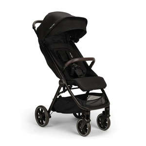 Strollers: Nuna TRVL Lx Stroller - Caviar/Chocolate Handle