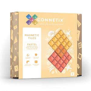 Connetix Tiles Lemon & Peach Base Plates Pack 2pc