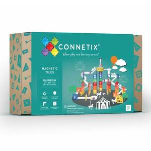 Shapes Blocks: Connetix Tiles Rainbow Ball Run Pack 92pc