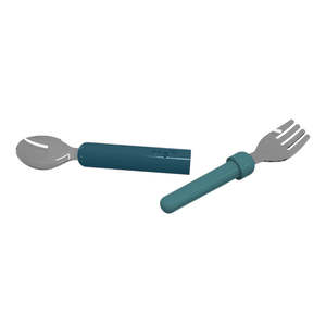 Tableware 1: Melii Detachable Spoon & Fork Luxe Blue + Blue