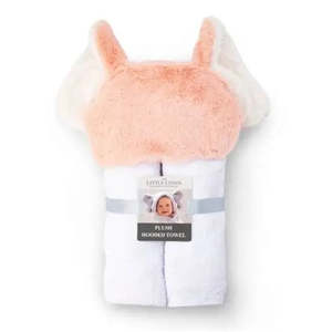 Towls Accessories: The Little Linen Company Plush Hooded Towel Soft Pink