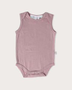 Babu Merino Bodysuit Singlet Mauve