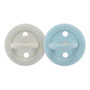 Bumi Bebe Pacifier 0-3m Round Denim and Sage Twin Pack