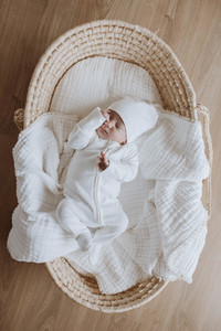 Buck & Baa Zip Romper Milk