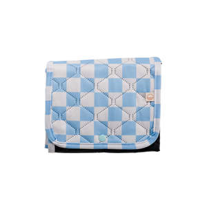 Nestling Waterproof Quilted Change Mat Sky Check