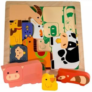 Kiddie Connect Chunky Wooden Puzzle Farm Animal