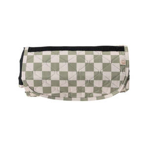 Out And About: Nestling Large Waterproof Quilted Play Mat Moss Check