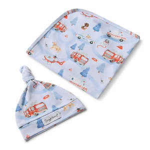 Baby Beanies And Hats: Snuggle Hunny Kids To The Rescue Organic Jersey Wrap & Beanie Set