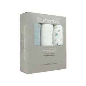 Sleep: Little Bamboo Muslin Wraps 3pk Whisper