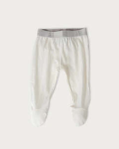 Bottoms: Babu Merino Footed Legging Cream