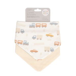 Eat And Drink: All4Ella Bandana Bibs 2pk Trucks