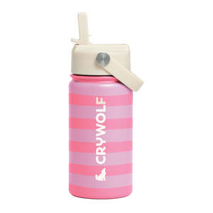 Eat And Drink: Crywolf Drink Bottle 400ml Flamingo Stripe