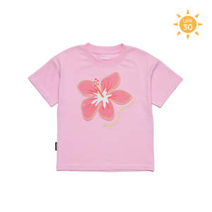 Girls Tops: Crywolf Sun Smart T-Shirt Hibiscus Daze