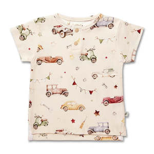 Snuggle Hunny Kids Vintage Cars Shortsleeve Top