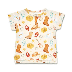 Snuggle Hunny Kids Cowboys Organic Short Sleeve Top