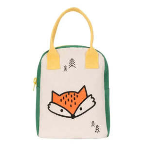 Fluf Zipper Lunch Bag - FOX - 100% certified organic cotton