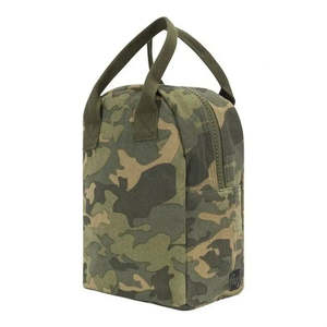 Fluf Zipper Lunch Bag - CAMO - 100% certified organic cotton