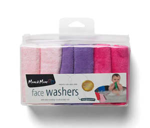 Towels Face Cloths: Mum2Mum Face Washers (Pack of 6) CANDY