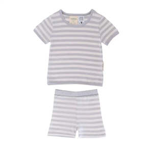 *BUY 1 GET 1 FREE* Woolbabe Merino/Organic Cotton Summer Pyjamas PEBBLE