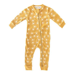 *BUY 1 GET 1 FREE* Woolbabe Merino/Organic Cotton PJ Suit - GOLDEN SUNSHINE