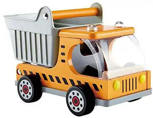 Figurines And Dolls: Hape Dumper Truck