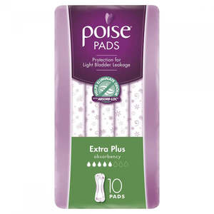 Womens Incontinence Pads: Poise Extra Plus Pads (10pcs)Pack