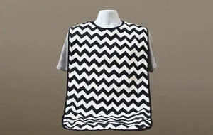 Brolly Sheets Waterproof Patterned Bib (Black Chevron)