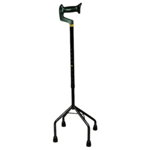 Quad Canes: Aluminium Orthopaedic Quad Cane (Black) - Large Base (SCC045)