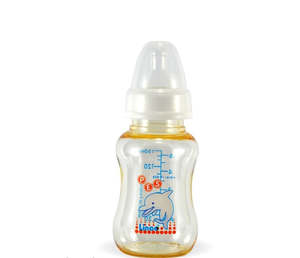 Newborn 0 6m: Linco Streamlined Feeding Bottle -HONEY COLOUR *CLEARANCE*