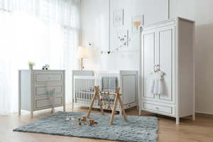 Wooden Cots: Kapai MERCURY Wooden Baby Cot Drop Side with Drawer