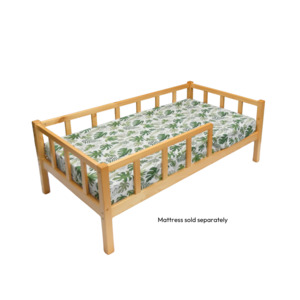 Toddler Cot: Kapai Olive Toddler Bed with Railing