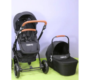 Neeva CLIO 3-Wheel Stroller + Carrycot Combo + FREE STOLLER RAIN COVER