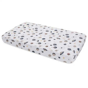 Sheets: Little Unicorn Cotton Muslin Cot Sheet - Planetary