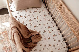 Snuggle Hunny Kids Fitted Cot Sheet -FOX